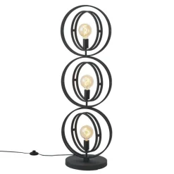 QAZQA Wohnzimmerlampen|Stehlampen*Moderne Stehleuchte Schwarz 3-flammig - Indu