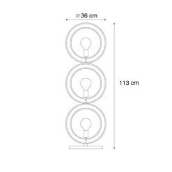 QAZQA Wohnzimmerlampen|Stehlampen*Moderne Stehleuchte Schwarz 3-flammig - Indu