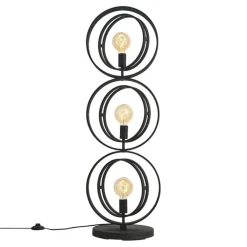 QAZQA Wohnzimmerlampen|Stehlampen*Moderne Stehleuchte Schwarz 3-flammig - Indu