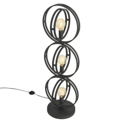 QAZQA Wohnzimmerlampen|Stehlampen*Moderne Stehleuchte Schwarz 3-flammig - Indu