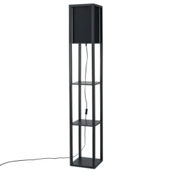 QAZQA Stehlampen|Wohnzimmerlampen*Moderne Stehleuchte schwarz mit Stoffschirm - Stojan