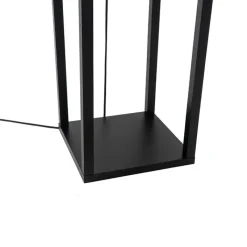 QAZQA Stehlampen|Wohnzimmerlampen*Moderne Stehleuchte schwarz mit Stoffschirm - Stojan