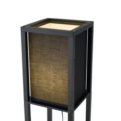 QAZQA Stehlampen|Wohnzimmerlampen*Moderne Stehleuchte schwarz mit Stoffschirm - Stojan