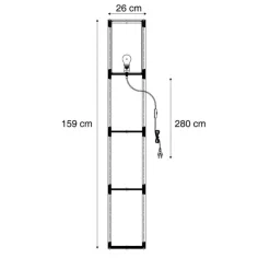 QAZQA Stehlampen|Wohnzimmerlampen*Moderne Stehleuchte schwarz mit Stoffschirm - Stojan