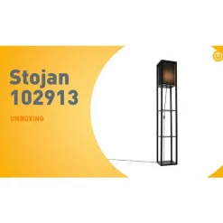 QAZQA Stehlampen|Wohnzimmerlampen*Moderne Stehleuchte schwarz mit Stoffschirm - Stojan