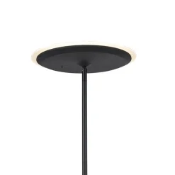 QAZQA Küchenlampen|Esszimmerlampen*Moderne Stehleuchte schwarz inkl. LED mit Fernbedienung und Lesearm - Strela