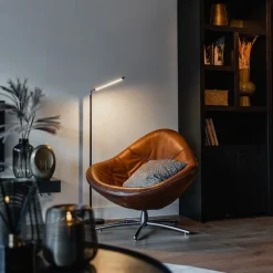 QAZQA Esszimmerlampen|Wohnzimmerlampen*Moderne Stehleuchte schwarz inkl. LED mit Touchdimmer - Berdien