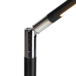 QAZQA Esszimmerlampen|Wohnzimmerlampen*Moderne Stehleuchte schwarz inkl. LED mit Touchdimmer - Berdien