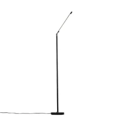 QAZQA Esszimmerlampen|Wohnzimmerlampen*Moderne Stehleuchte schwarz inkl. LED mit Touchdimmer - Berdien
