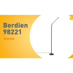 QAZQA Esszimmerlampen|Wohnzimmerlampen*Moderne Stehleuchte schwarz inkl. LED mit Touchdimmer - Berdien