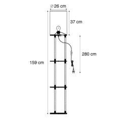 QAZQA Stehlampen|Wohnzimmerlampen*Moderne Stehleuchte schwarz - Stojon