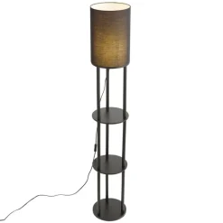 QAZQA Stehlampen|Wohnzimmerlampen*Moderne Stehleuchte schwarz - Stojon