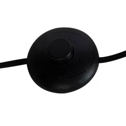 QAZQA Schlafzimmerlampen|Wohnzimmerlampen*Moderne Stehleuchte Schwarz mit Lampenschirm - Lofty