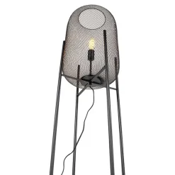 QAZQA Stehlampen|Wohnzimmerlampen*Moderne Stehleuchte schwarz 135cm - Bliss Mesh
