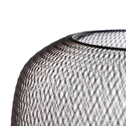 QAZQA Stehlampen|Wohnzimmerlampen*Moderne Stehleuchte schwarz 135cm - Bliss Mesh