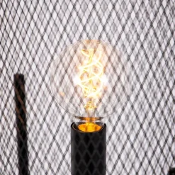 QAZQA Stehlampen|Wohnzimmerlampen*Moderne Stehleuchte schwarz 135cm - Bliss Mesh
