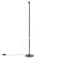 QAZQA Led-Stehlampen|Stehlampen*Moderne Stehleuchte Schwarz inkl. LED 3-Stufen-Dimmbar - Twirl