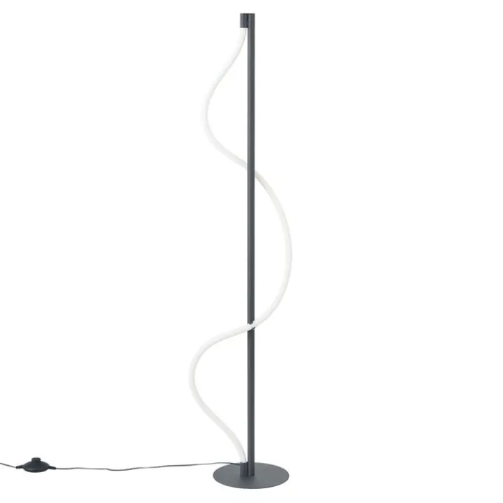 QAZQA Led-Stehlampen|Stehlampen*Moderne Stehleuchte Schwarz inkl. LED 3-Stufen-Dimmbar - Twirl