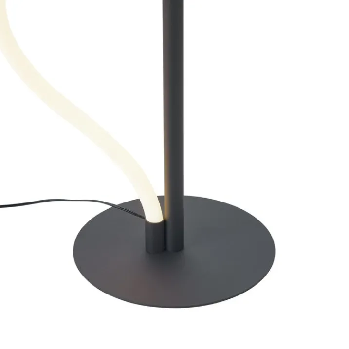 QAZQA Led-Stehlampen|Stehlampen*Moderne Stehleuchte Schwarz inkl. LED 3-Stufen-Dimmbar - Twirl