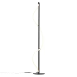 QAZQA Led-Stehlampen|Stehlampen*Moderne Stehleuchte Schwarz inkl. LED 3-Stufen-Dimmbar - Twirl