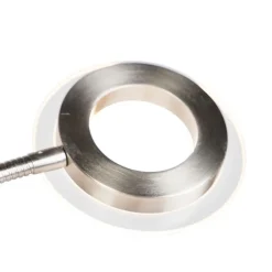 QAZQA Lampen Für Dein Homeoffice|Schlafzimmerlampen*Moderne Stehleuchte Stahl und Glas inkl. LED mit Lesearm - Divine