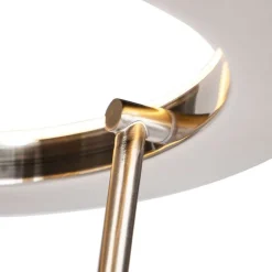 QAZQA Lampen Für Dein Homeoffice|Schlafzimmerlampen*Moderne Stehleuchte Stahl und Glas inkl. LED mit Lesearm - Divine