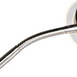 QAZQA Lampen Für Dein Homeoffice|Schlafzimmerlampen*Moderne Stehleuchte Stahl und Glas inkl. LED mit Lesearm - Divine