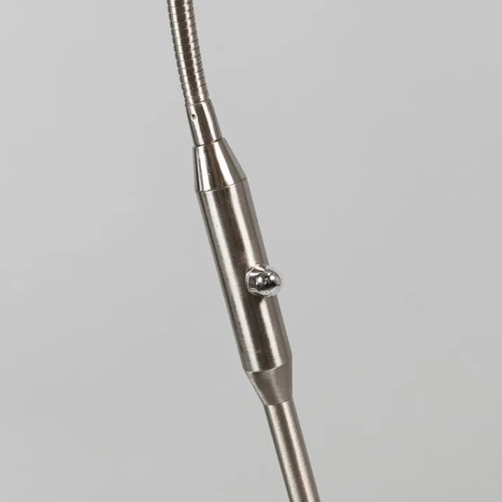 QAZQA Schlafzimmerlampen|Wohnzimmerlampen*Moderne Stehleuchte Stahl inkl. LED - Eva