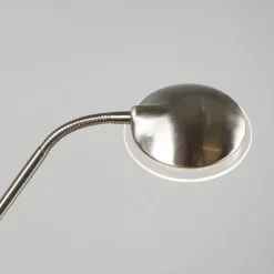 QAZQA Schlafzimmerlampen|Wohnzimmerlampen*Moderne Stehleuchte Stahl inkl. LED - Eva