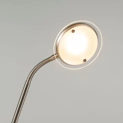 QAZQA Schlafzimmerlampen|Wohnzimmerlampen*Moderne Stehleuchte Stahl inkl. LED - Eva