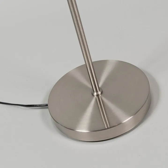 QAZQA Schlafzimmerlampen|Wohnzimmerlampen*Moderne Stehleuchte Stahl inkl. LED - Eva