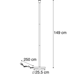 QAZQA Leuchten Ohne Schirm|Stehlampen*Moderne Stehleuchte Stahl ohne Schirm - Simplo