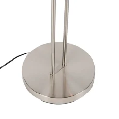 QAZQA Lampen Für Dein Homeoffice|Schlafzimmerlampen*Moderne Stehleuchte Stahl inkl. LED und Dimmer - Lexus