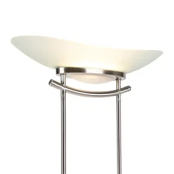 QAZQA Lampen Für Dein Homeoffice|Schlafzimmerlampen*Moderne Stehleuchte Stahl inkl. LED und Dimmer - Lexus