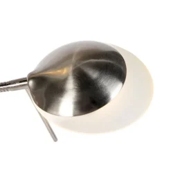 QAZQA Lampen Für Dein Homeoffice|Schlafzimmerlampen*Moderne Stehleuchte Stahl inkl. LED und Dimmer - Lexus