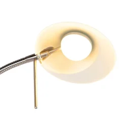 QAZQA Lampen Für Dein Homeoffice|Schlafzimmerlampen*Moderne Stehleuchte Stahl inkl. LED und Dimmer - Lexus