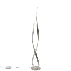 Paul Neuhaus Schlafzimmerlampen|Küchenlampen*Moderne Stehleuchte Stahl inkl. LED und Dimmer - Belinda