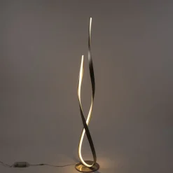 Paul Neuhaus Schlafzimmerlampen|Küchenlampen*Moderne Stehleuchte Stahl inkl. LED und Dimmer - Belinda