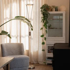 QAZQA Lampen Für Dein Homeoffice|Led-Stehlampen*Moderne Stehleuchte Stahl inkl. LED mit Lesearm - Ibiza