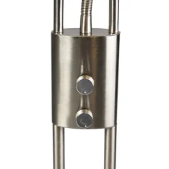 QAZQA Lampen Für Dein Homeoffice|Led-Stehlampen*Moderne Stehleuchte Stahl inkl. LED mit Lesearm - Ibiza