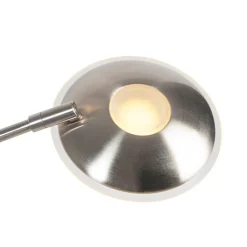 QAZQA Lampen Für Dein Homeoffice|Led-Stehlampen*Moderne Stehleuchte Stahl inkl. LED mit Lesearm - Ibiza