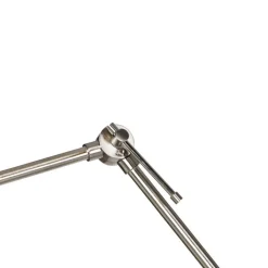 QAZQA Stehlampen|Wohnzimmerlampen*Moderne Stehleuchte Stahl mit Schirm taupe 45 cm - Editor