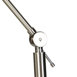 QAZQA Stehlampen|Wohnzimmerlampen*Moderne Stehleuchte Stahl mit Schirm taupe 45 cm - Editor