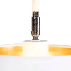 QAZQA Stehlampen|Wohnzimmerlampen*Moderne Stehleuchte Weiß mit Gold - Lofty