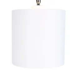 QAZQA Stehlampen|Wohnzimmerlampen*Moderne Stehleuchte Weiß mit Gold - Lofty