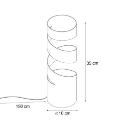 Trio Leuchten Tischlampen|Wohnzimmerlampen*Moderne tafellamp taupe met goud - Stream