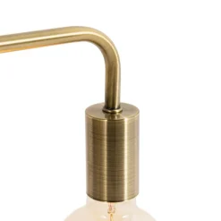 QAZQA Tischlampen|Wohnzimmerlampen*Moderne Tischlampe Bronze - Facil