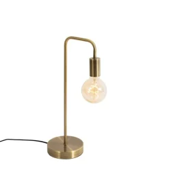 QAZQA Tischlampen|Wohnzimmerlampen*Moderne Tischlampe Bronze - Facil