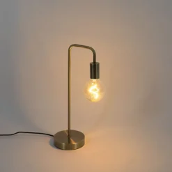 QAZQA Tischlampen|Wohnzimmerlampen*Moderne Tischlampe Bronze - Facil