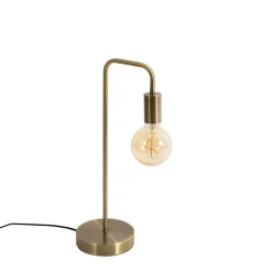 QAZQA Tischlampen|Wohnzimmerlampen*Moderne Tischlampe Bronze - Facil